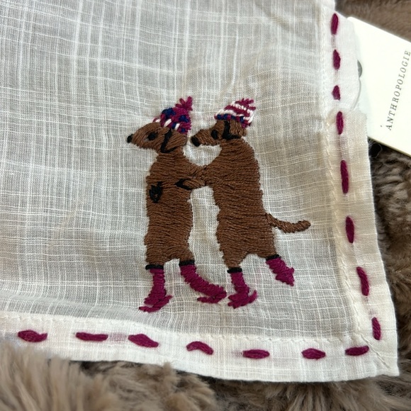 NWT Anthropologie Set Of 3 Winter Themed Towel Cloth Linens - Picture 3 of 7